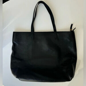 Madewell Black Leather Tote